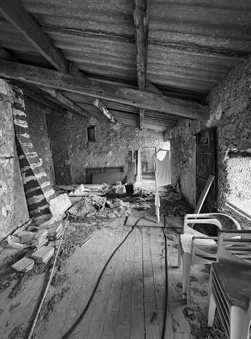 Trois maisons de village — Lauris — avant travaux, vue 5